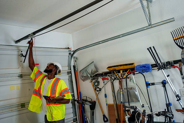 Professional Garage Door Panel Replacement technician working in Jim Wells County County, TX